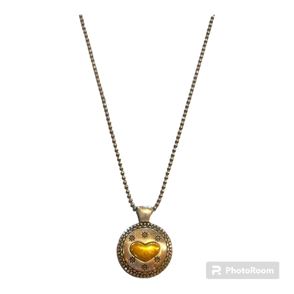 Gold and Silver Heart Chain Necklace